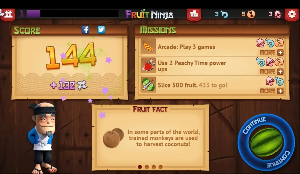 Fruit Ninja Mod APK Stage